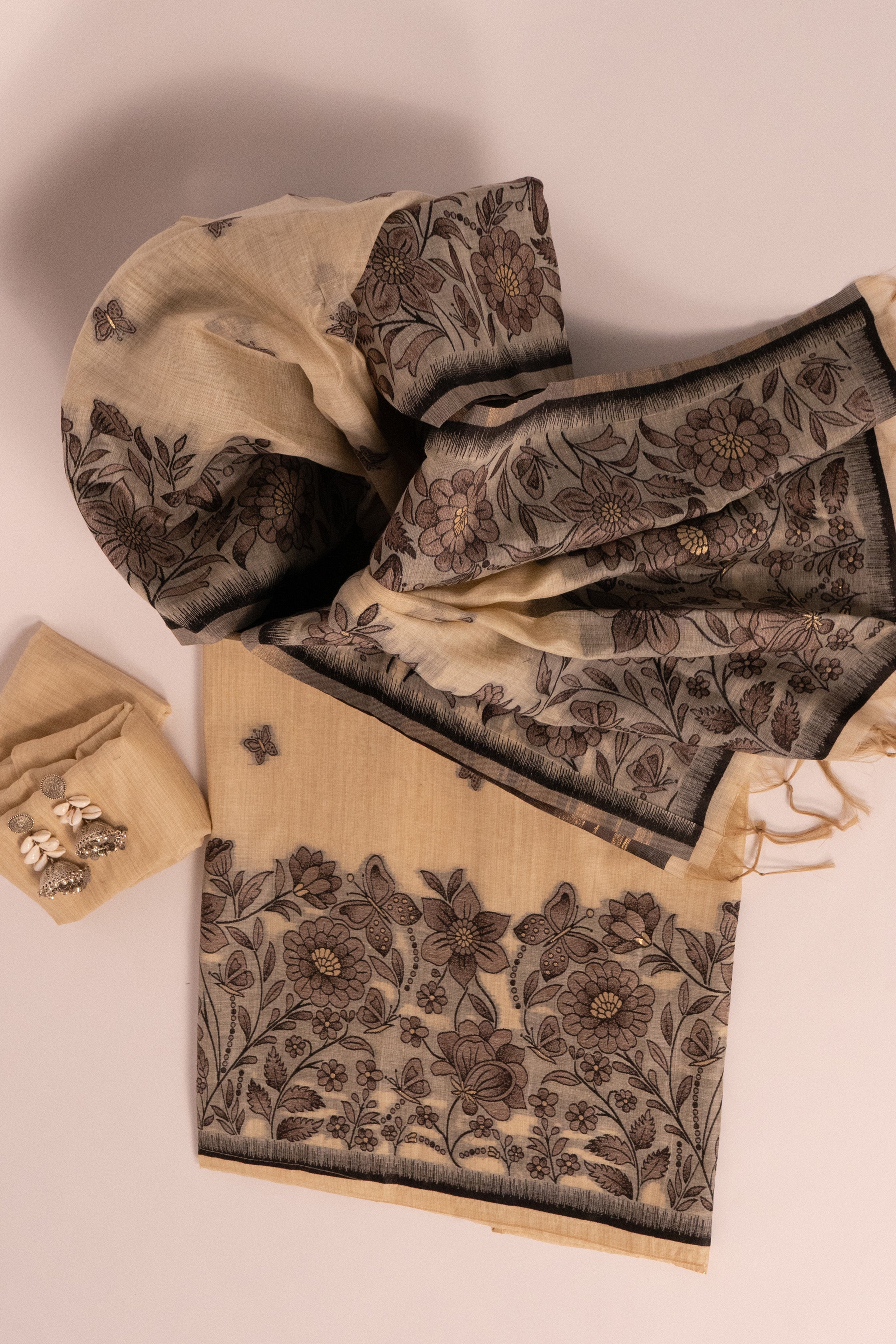 Obsidian Bloom - Cotton Suit Piece