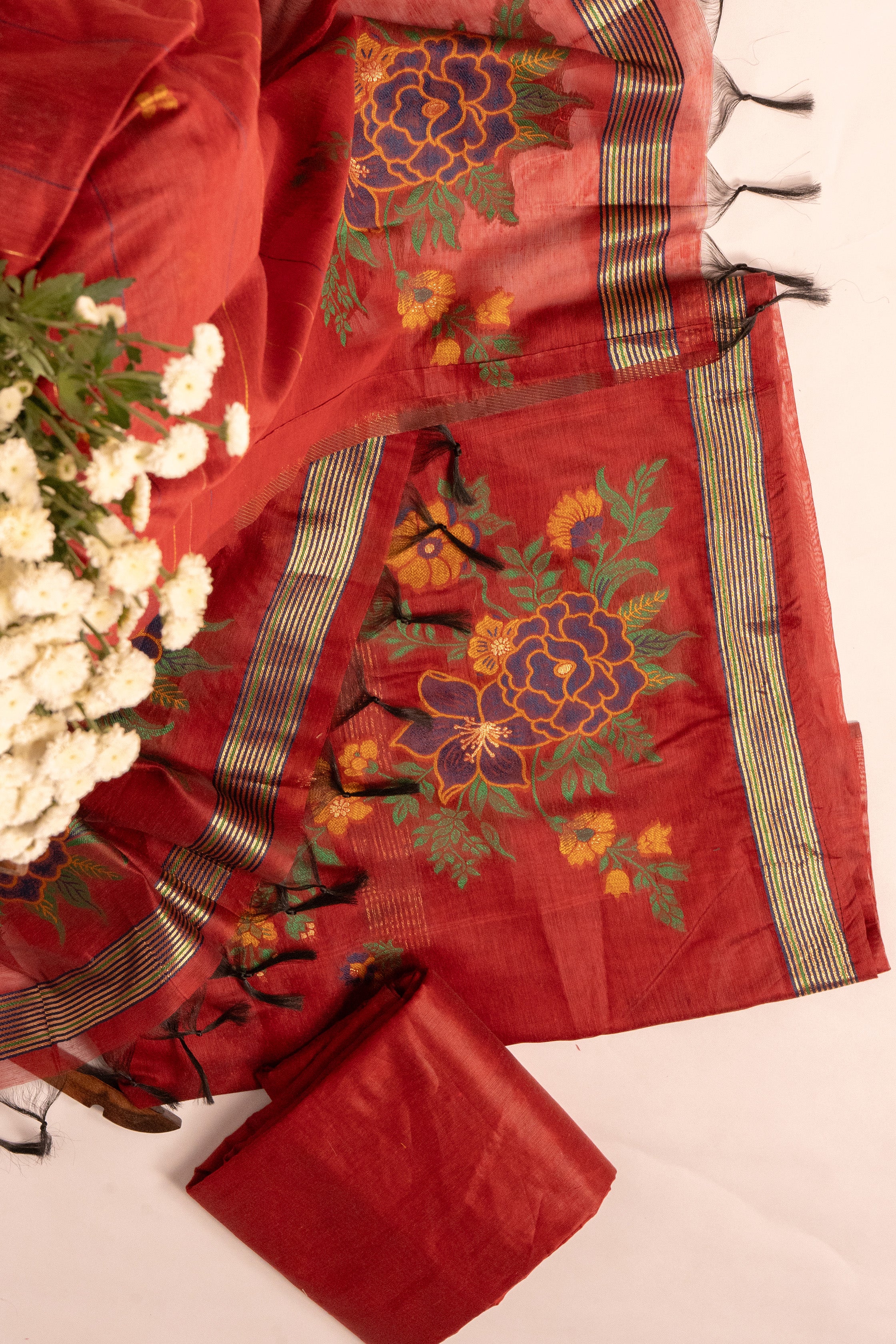 Rouge Rhapsody - Cotton Suit Piece