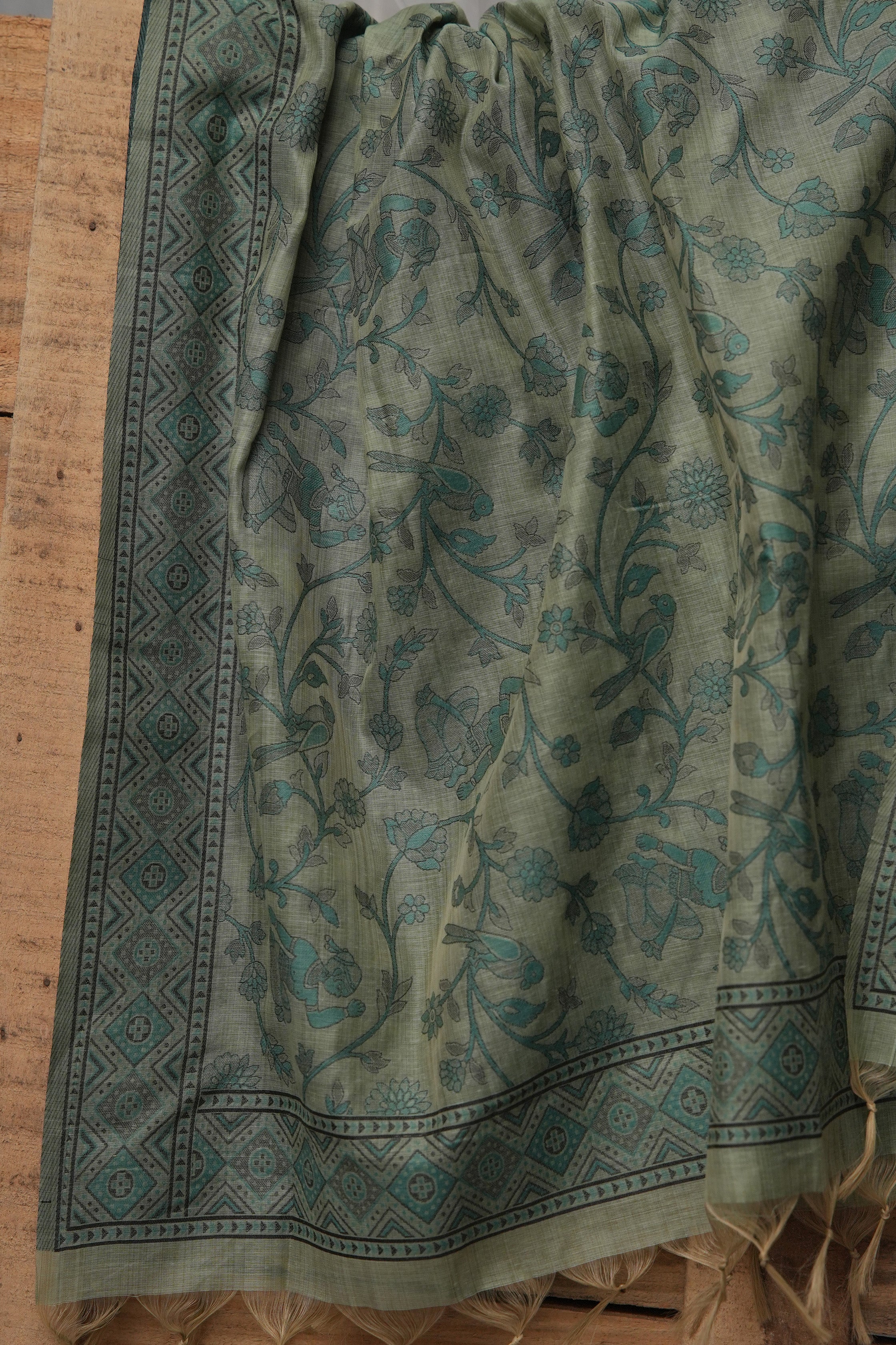 Moss Canvas - Mul Chanderi Suit Piece