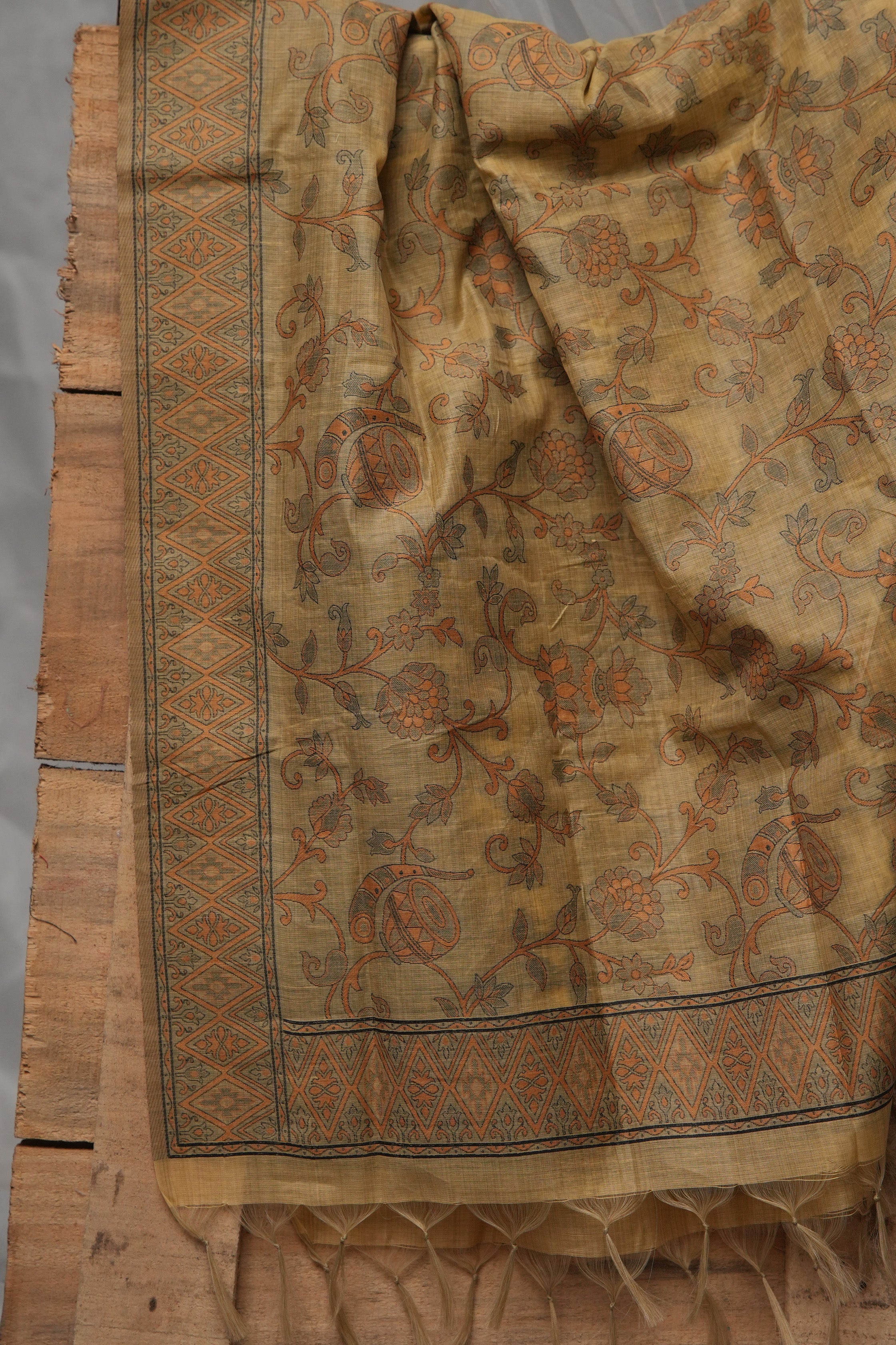 Almond Texture - Mul Chanderi Suit Piece