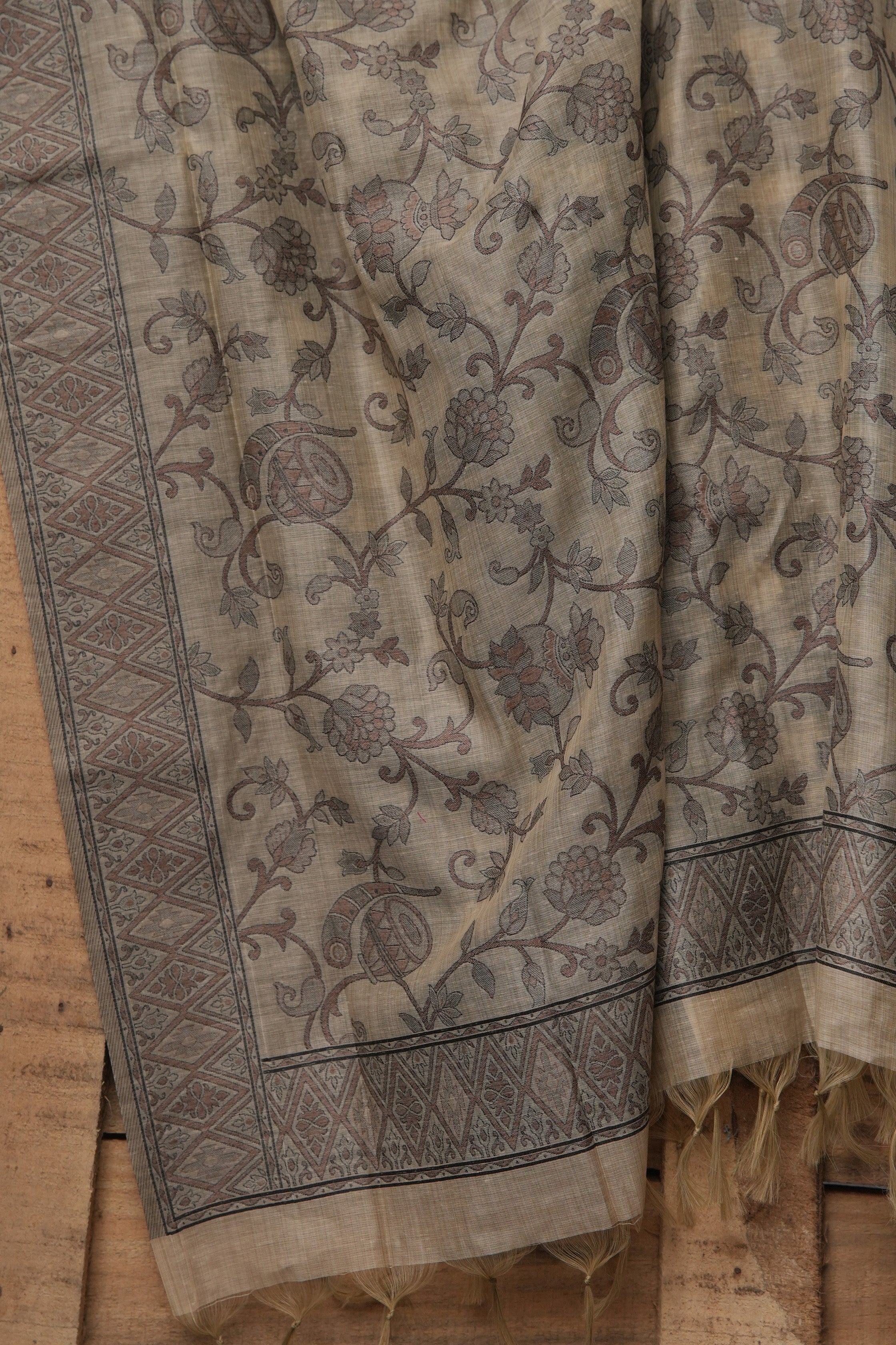 Fawn Imprint - Mul Chanderi Suit Piece