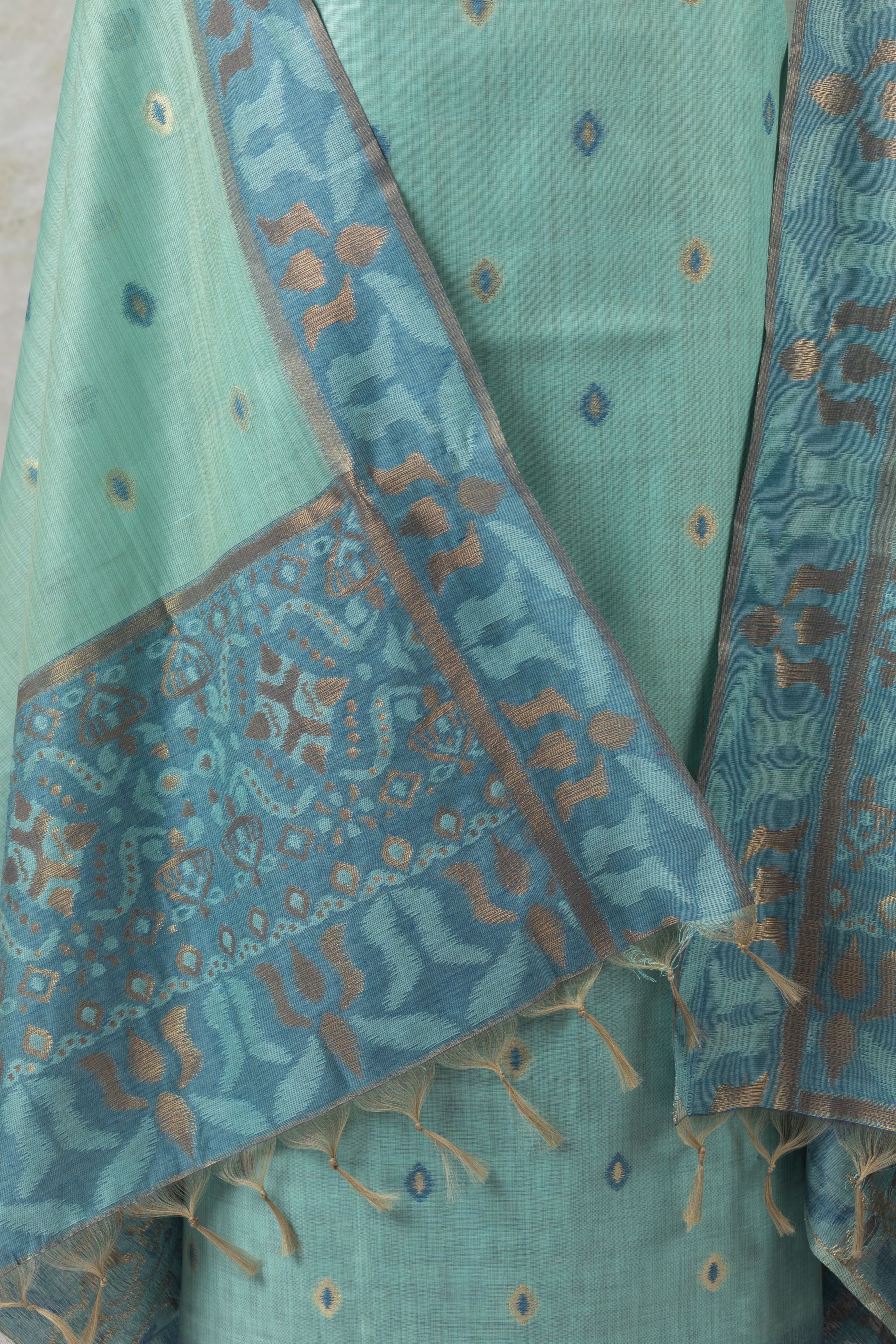 Aqua Lace – Cotton Suit Piece