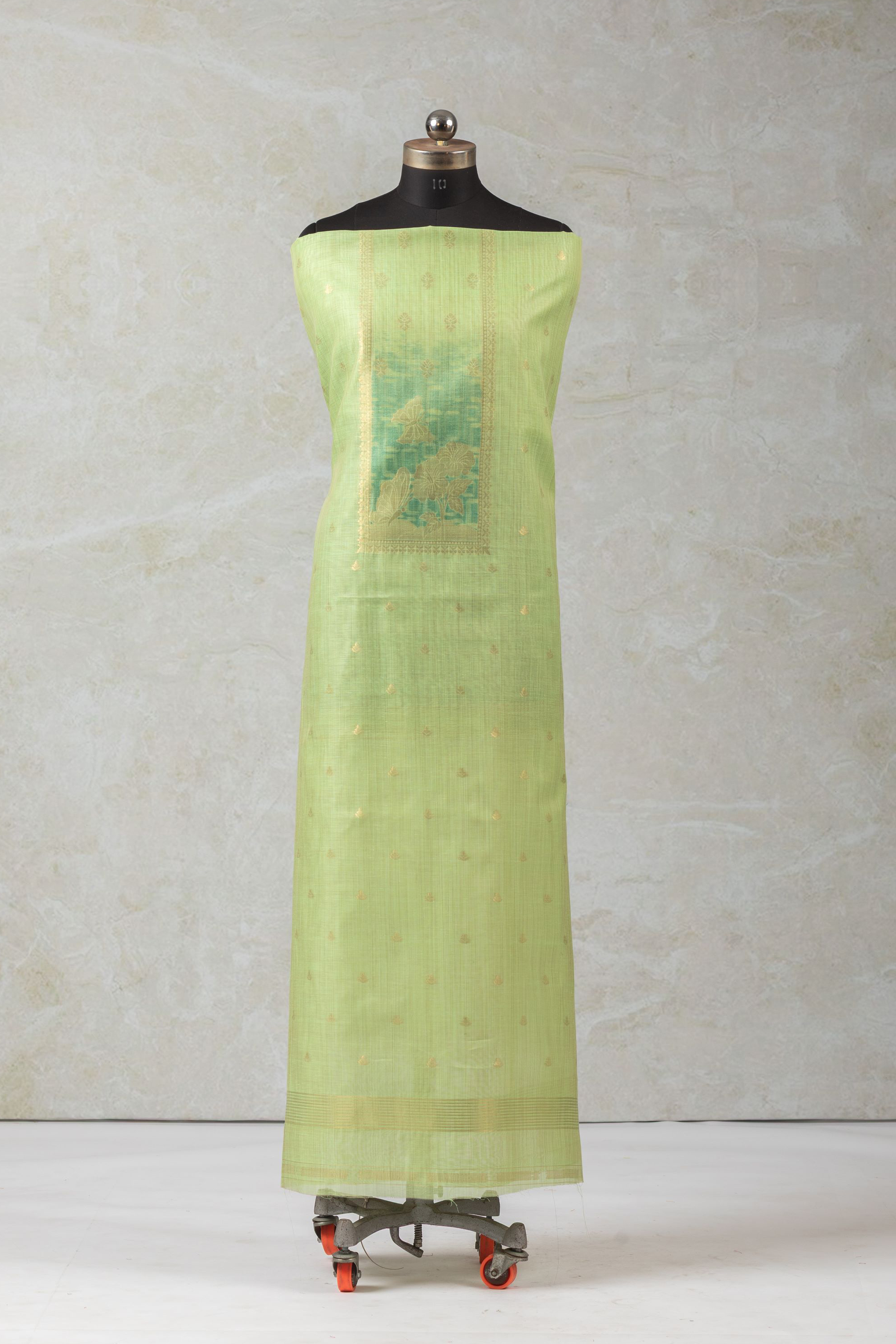 Aqua Grid – Cotton Suit Piece