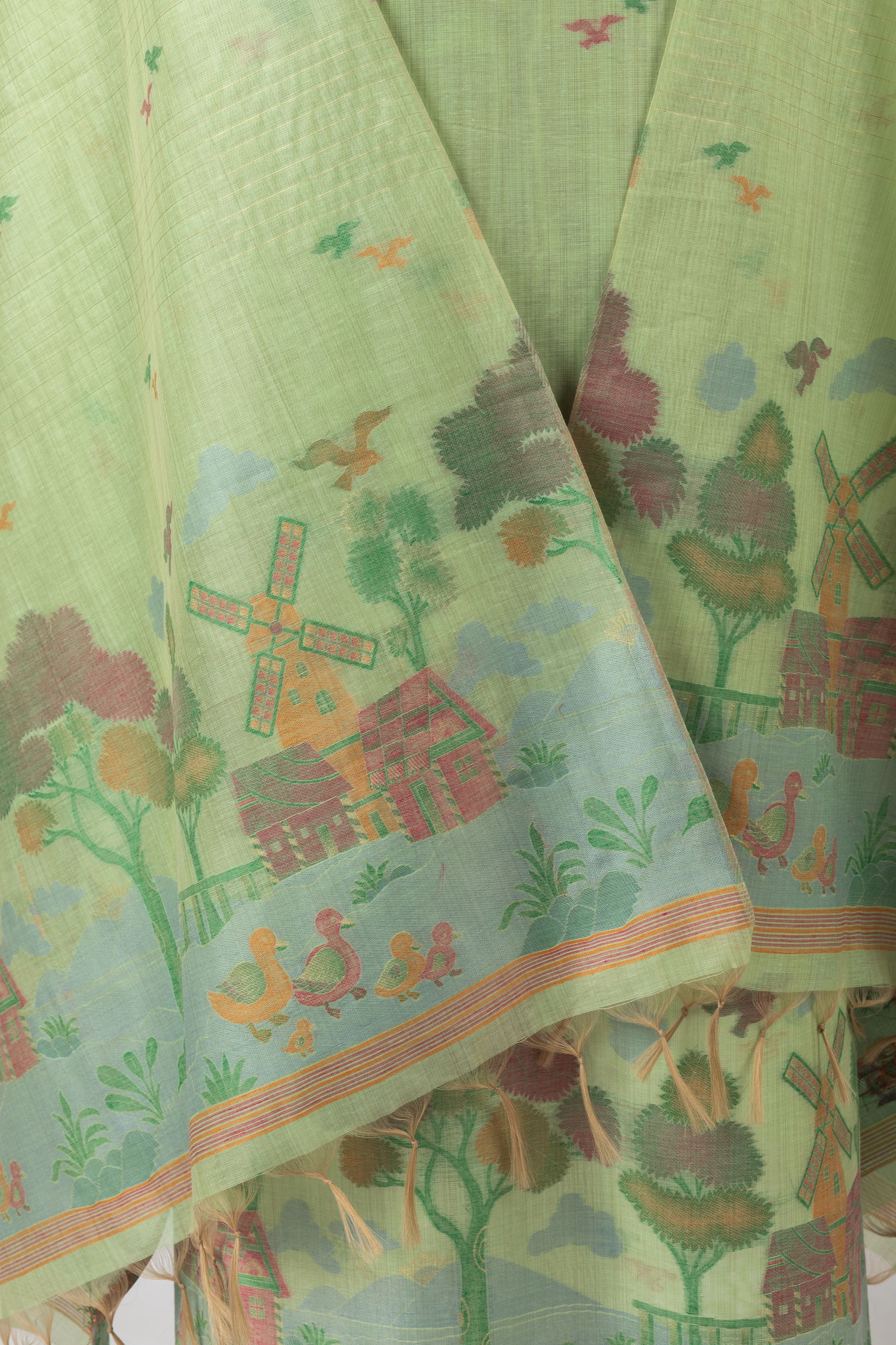Ocean Glint – Cotton Suit Piece