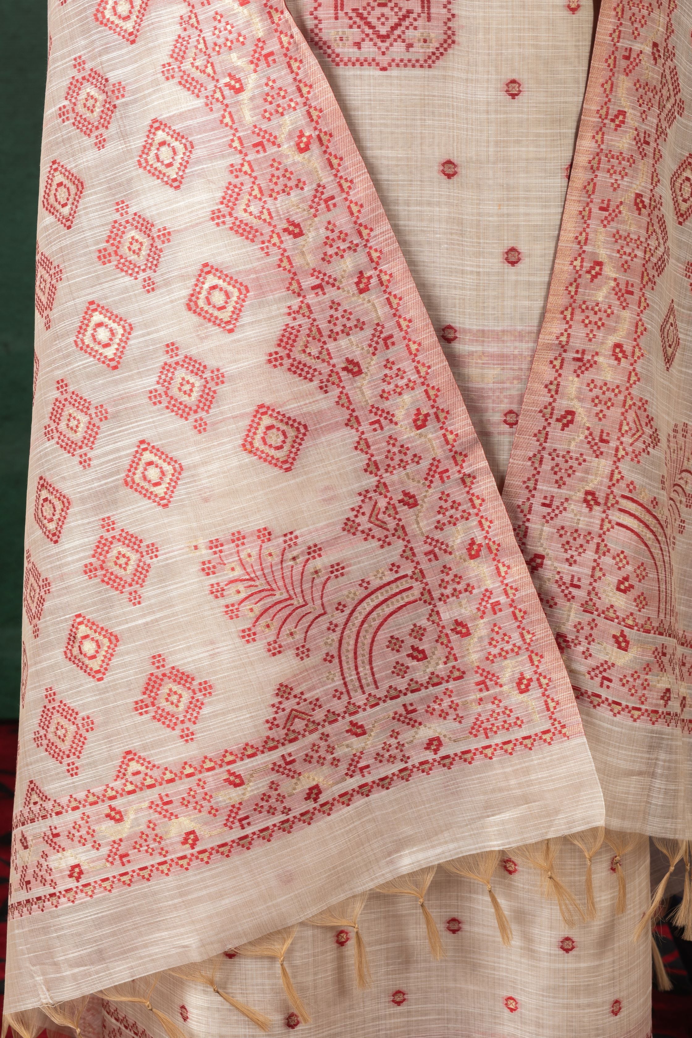 Crimson Dot – Cotton Suit Piece