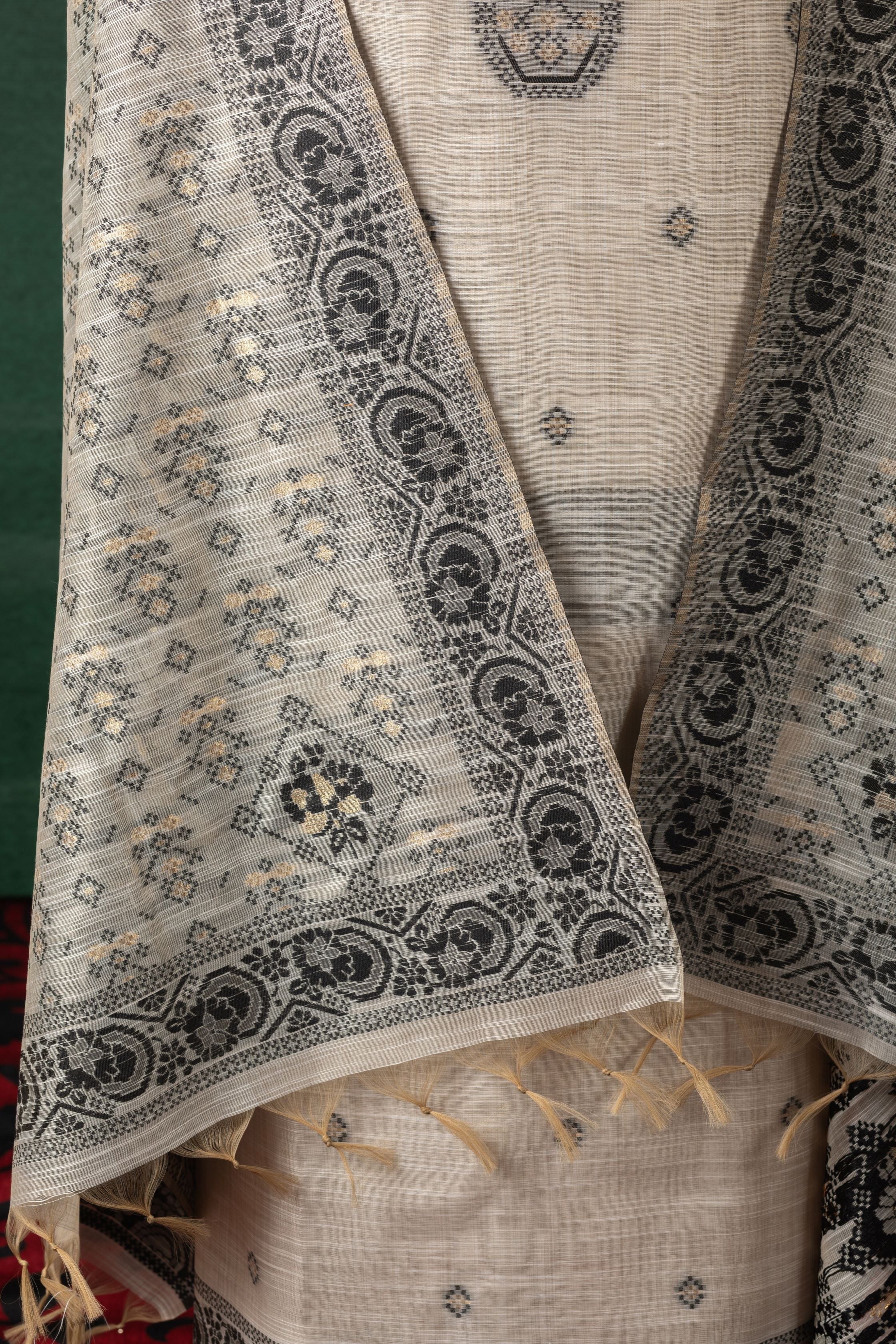 Noir Charm – Cotton Suit Piece