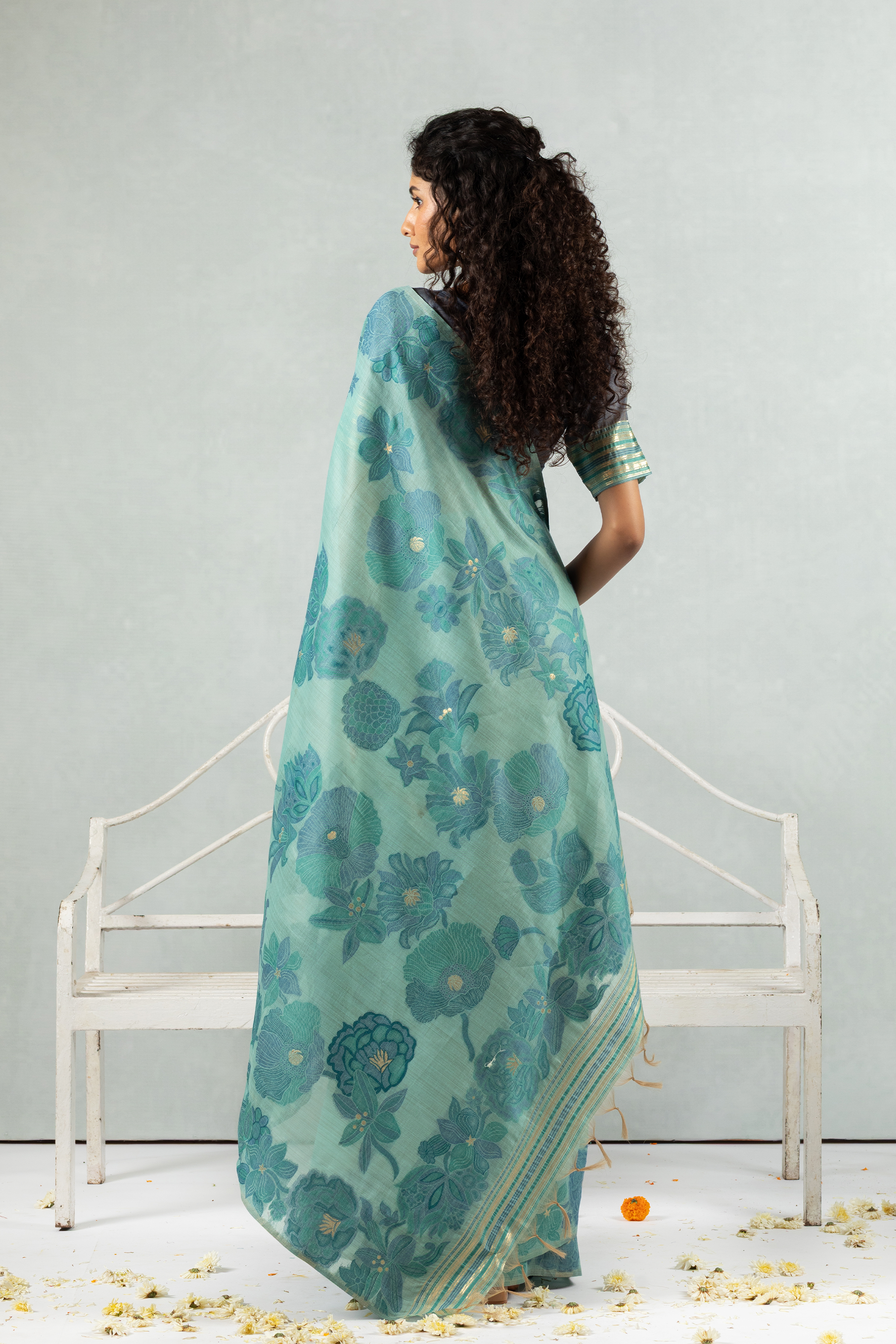Taarika - The Mint Bloom Saree