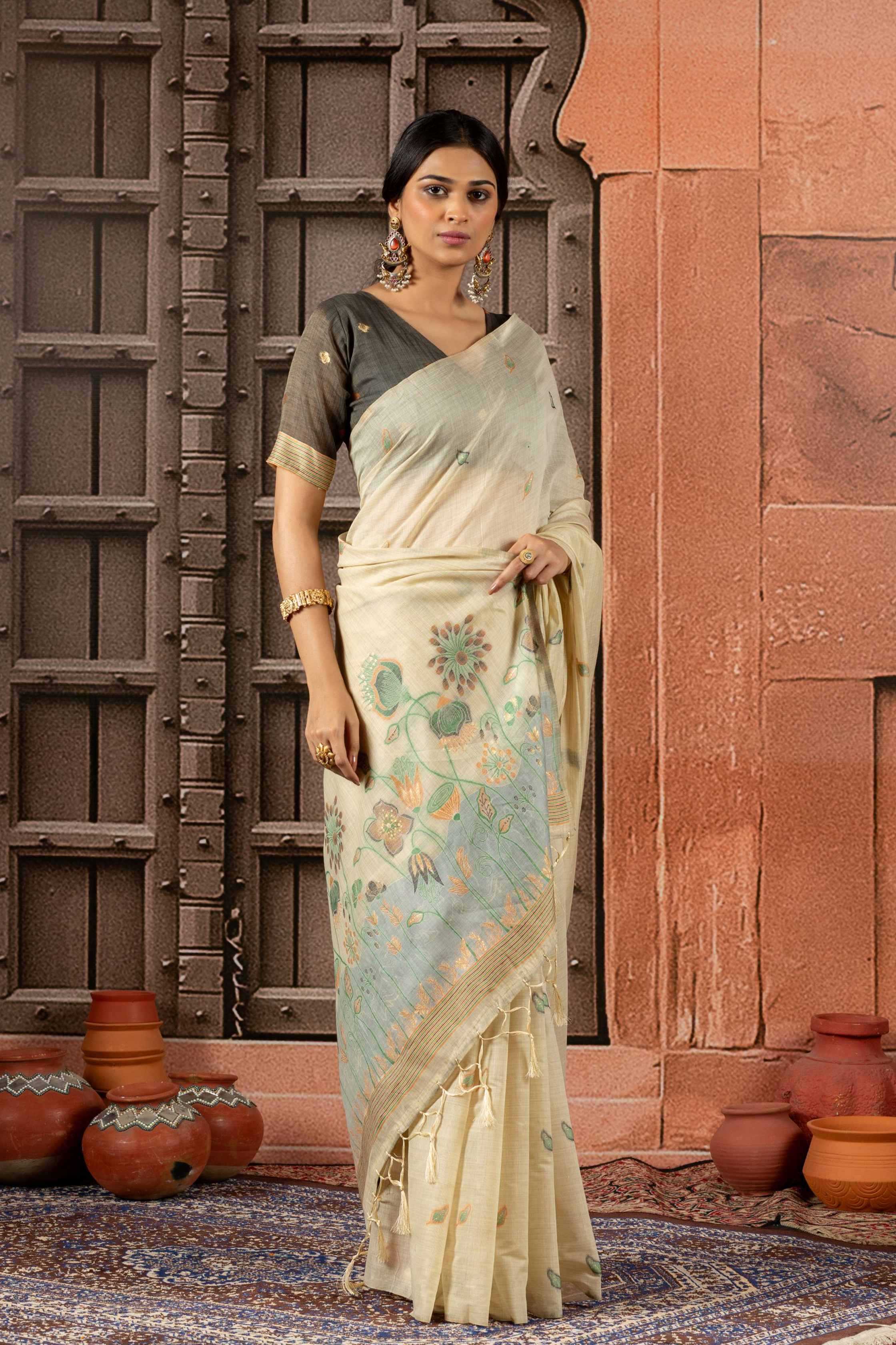 Tvarita - The Whispering Petals Saree