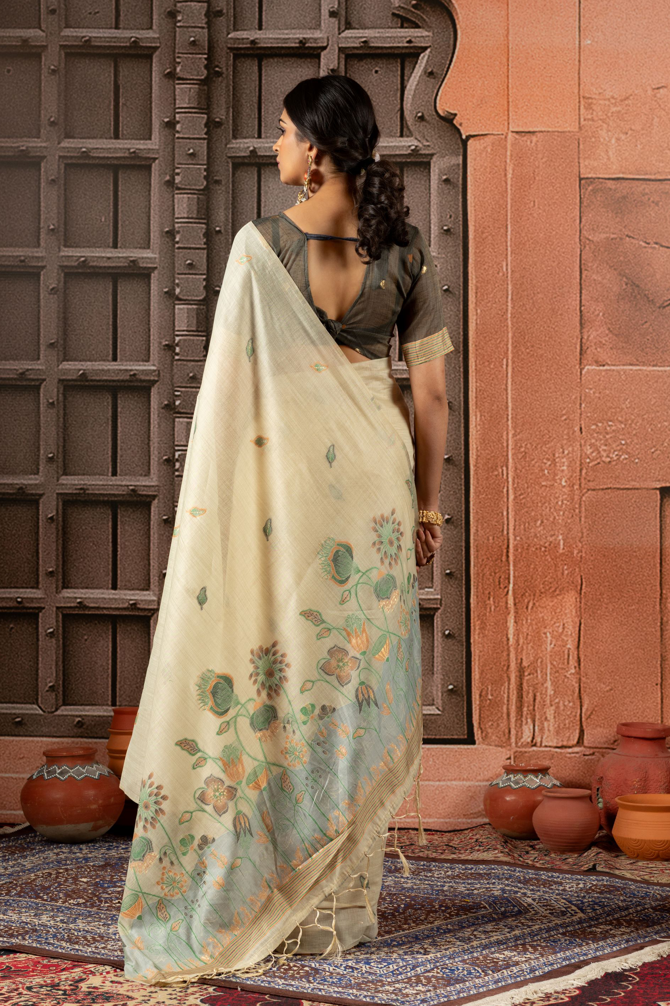 Tvarita - The Whispering Petals Saree