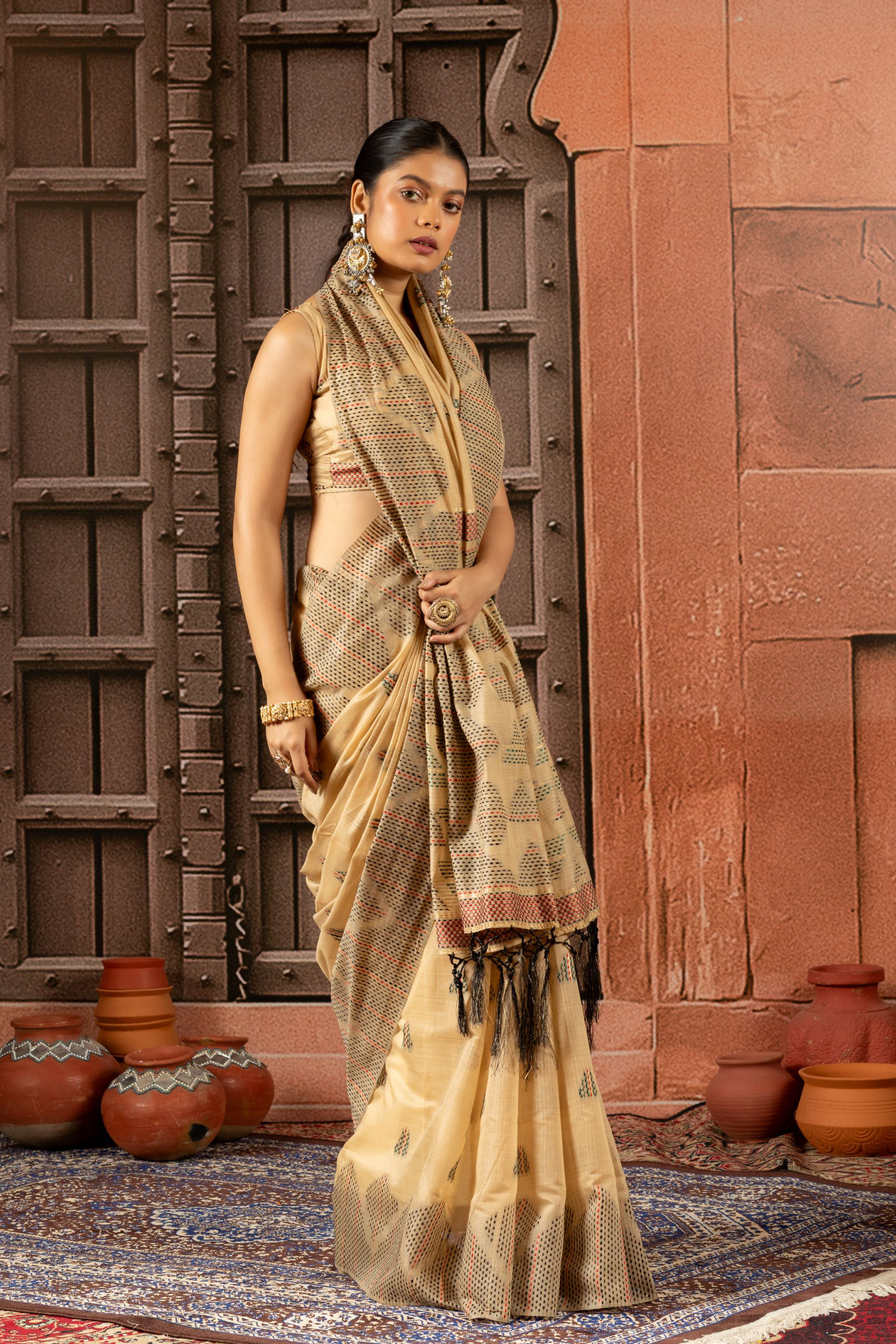 Kritika The Rustic Thread Saree