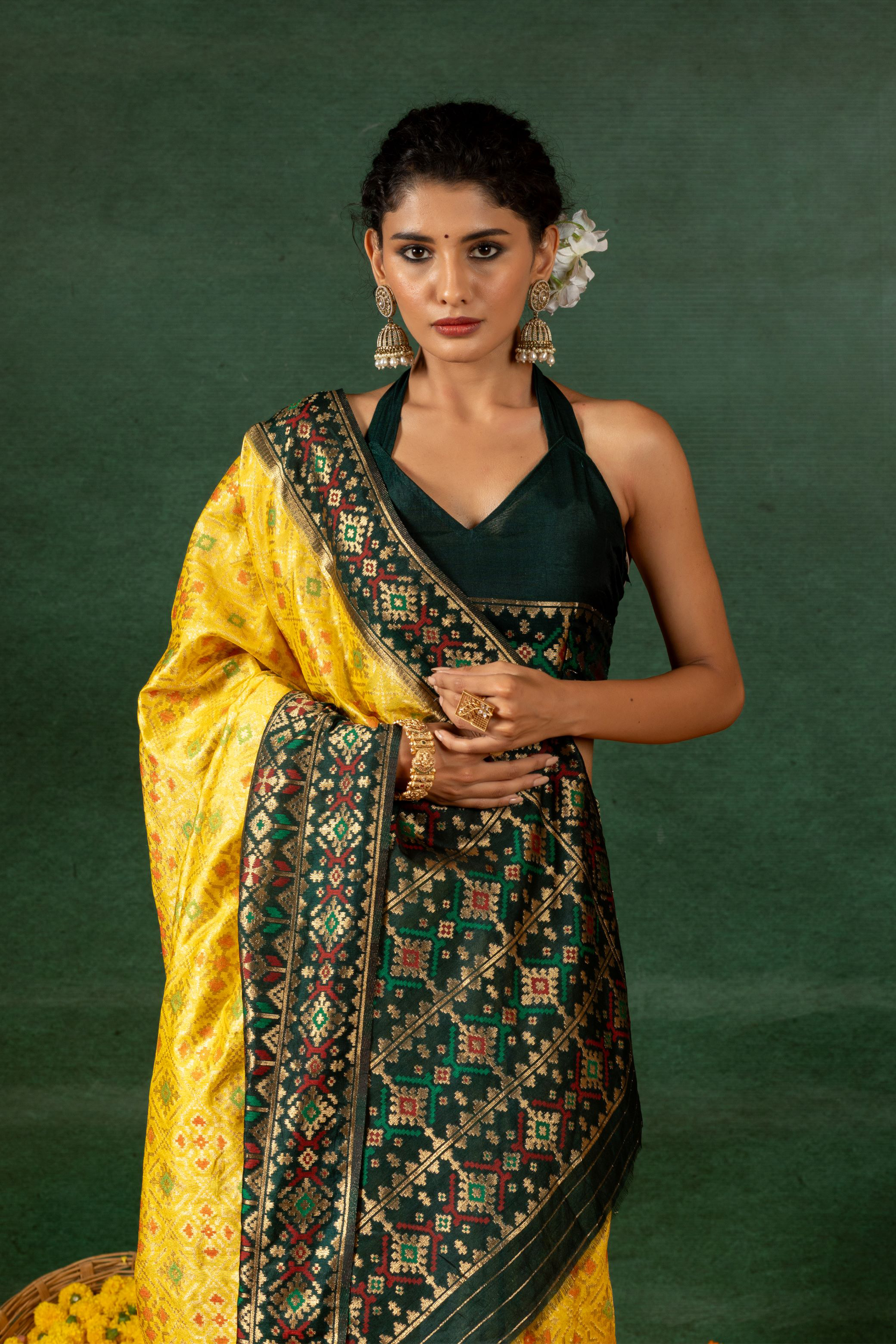 Sitara - Yellow Patola Charm Saree