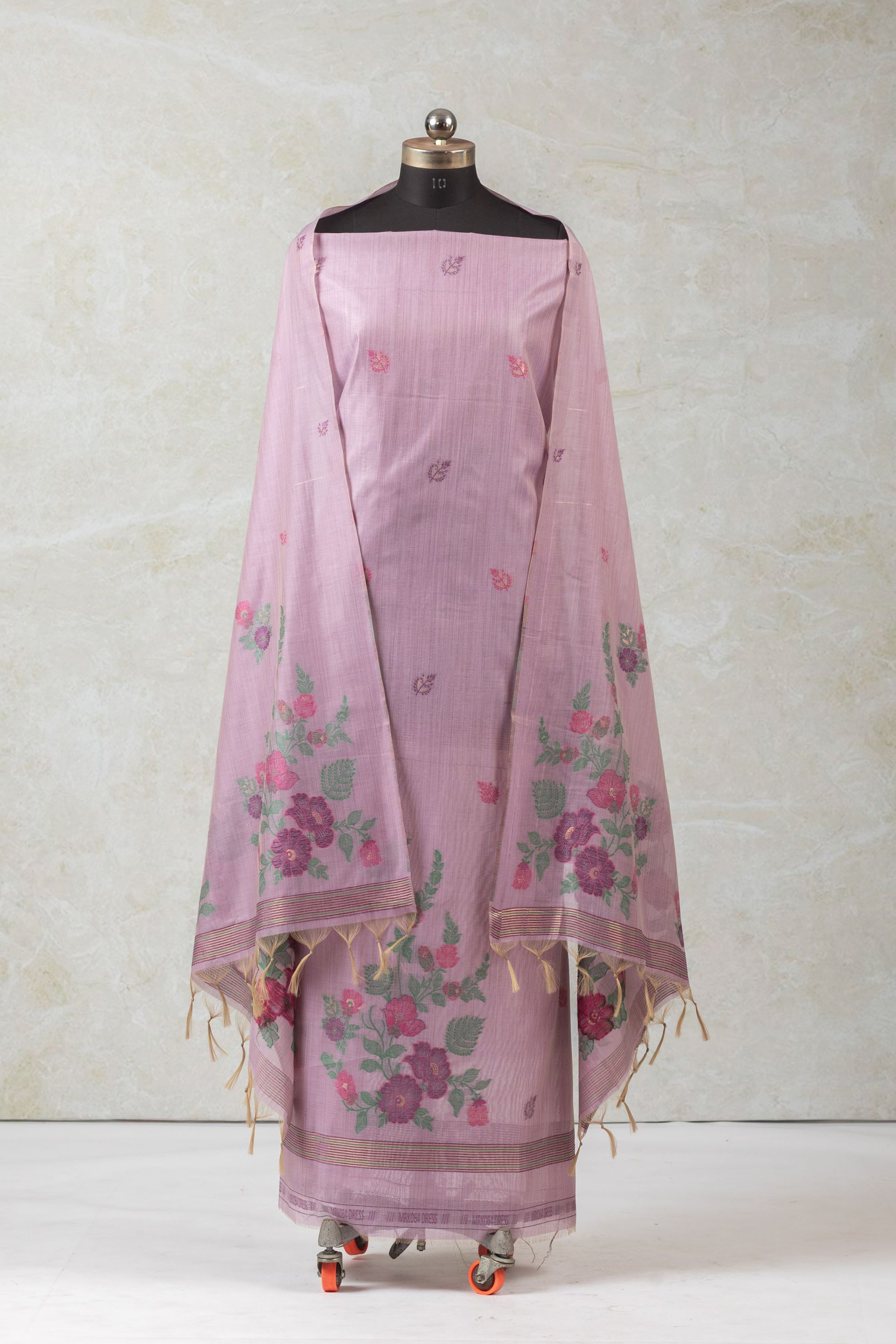 Lavender Dusk Jamdani Munga Cotton Suit Piece