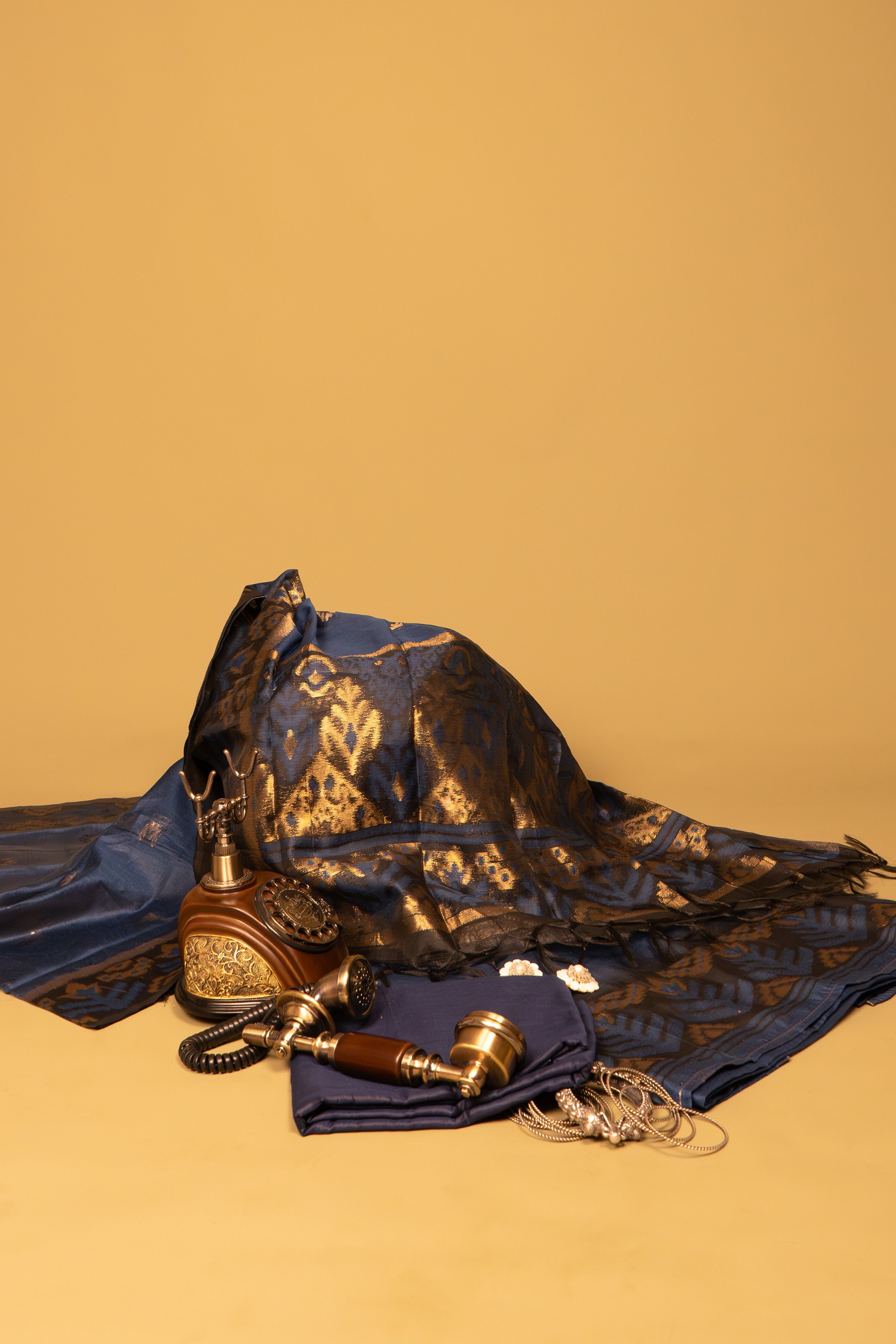 Midnight Weave Jamdani Munga Cotton Suit Piece