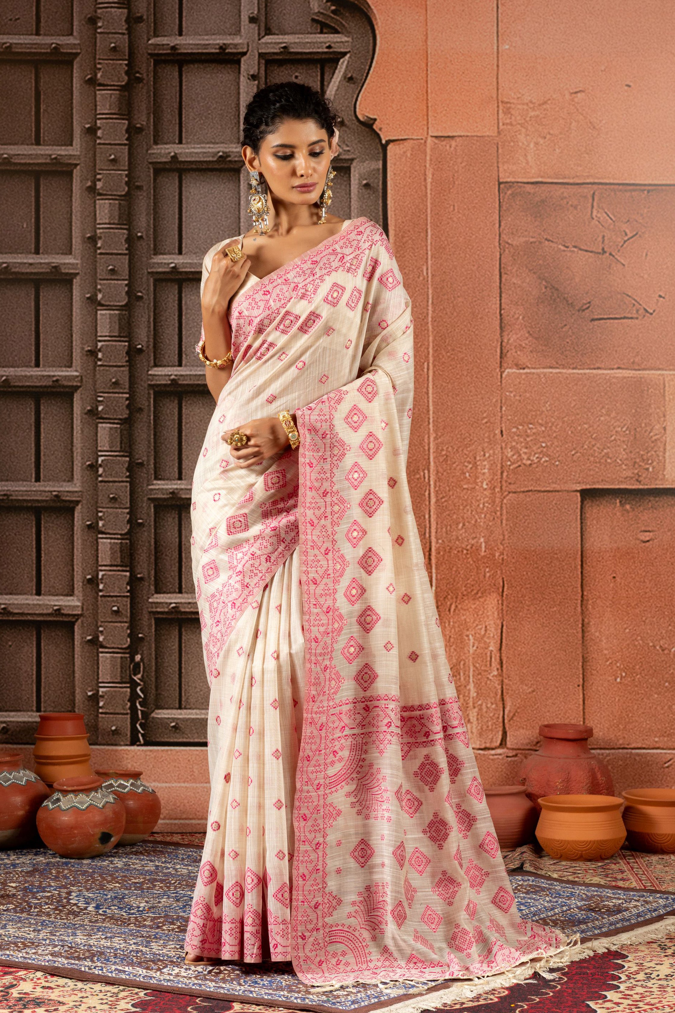 Mridula Linen Cotton Saree