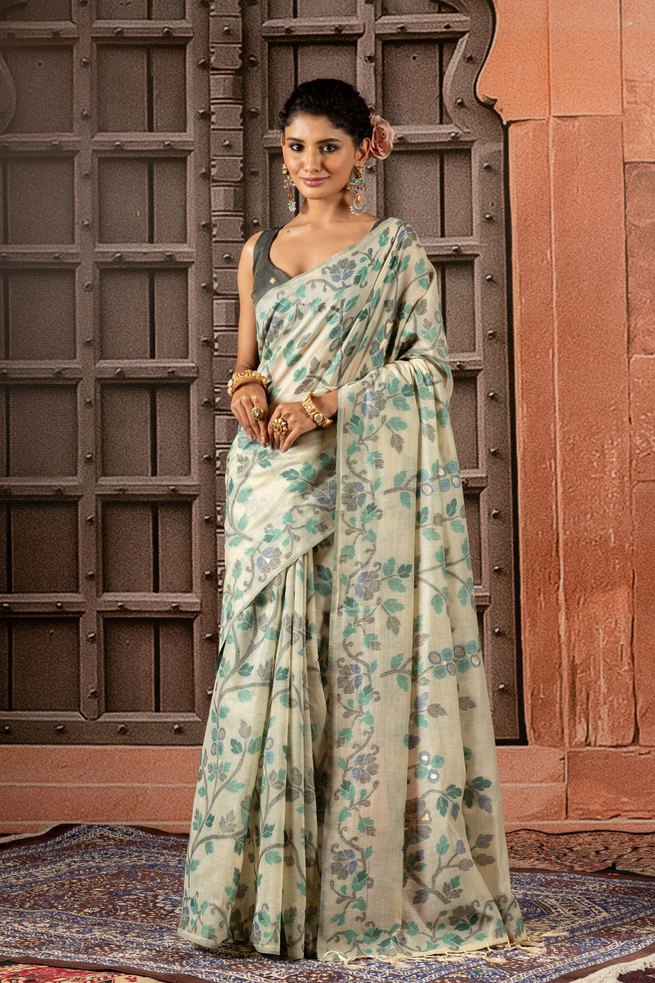 Neysa Cotton Jamdani Saree
