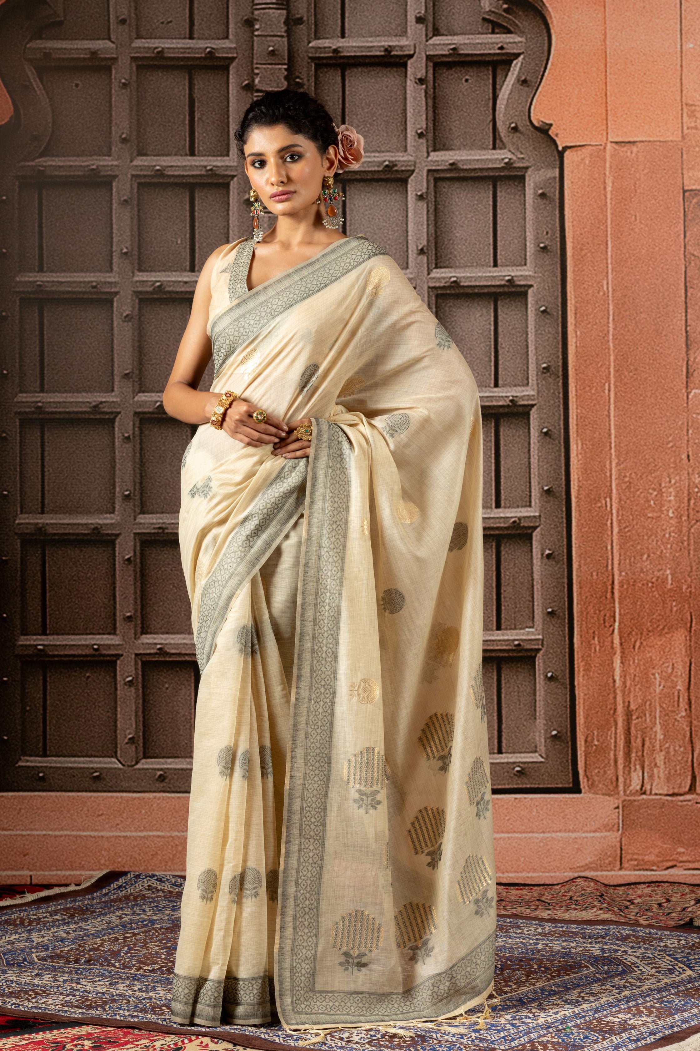 Eesha Chanderi Slub Saree