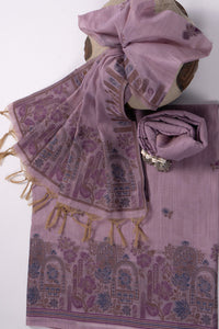 Orchid Crest Jamdani Munga Cotton Suit Piece