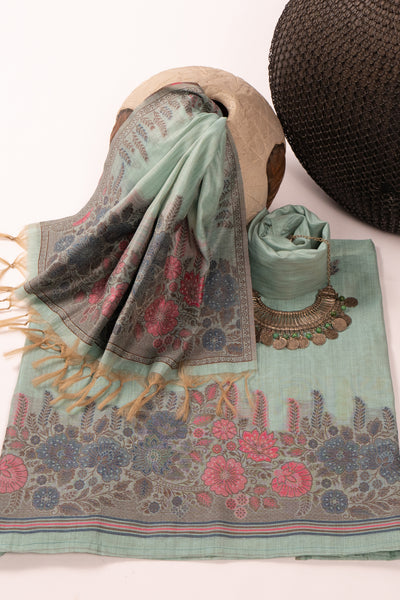 Willow Peace Jamdani Muga Cotton Suit Piece