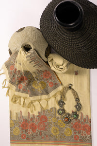 Sand Crest Jamdani Munga Cotton Suit Piece