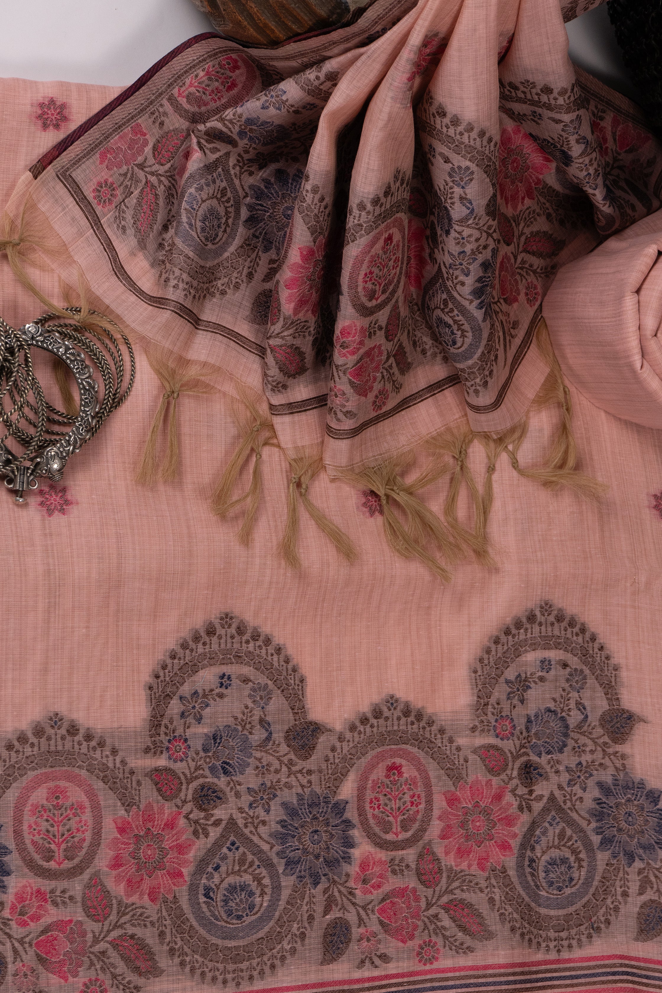 Pastel Raga Jamdani Munga Cotton Suit Piece