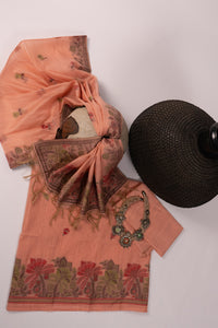 Nectar Band Jamdani Munga Cotton Suit Piece