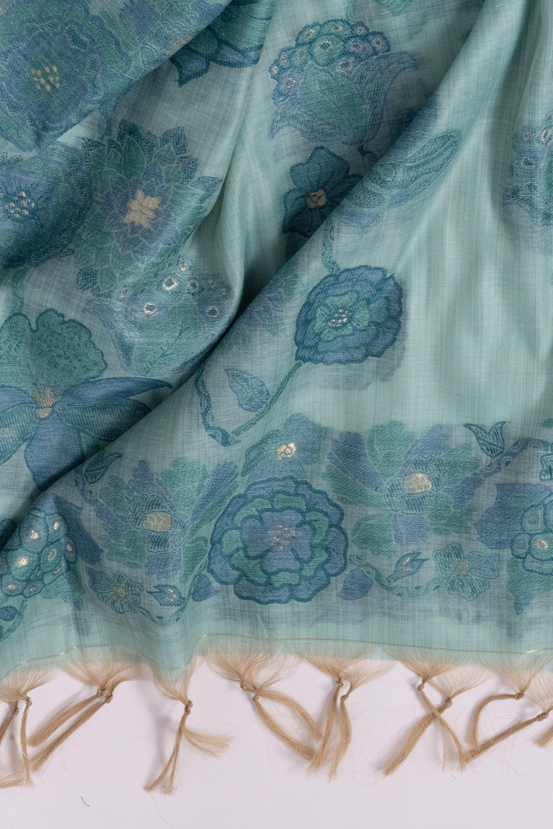 Cyan Grove Jamdani Munga Cotton Suit Piece