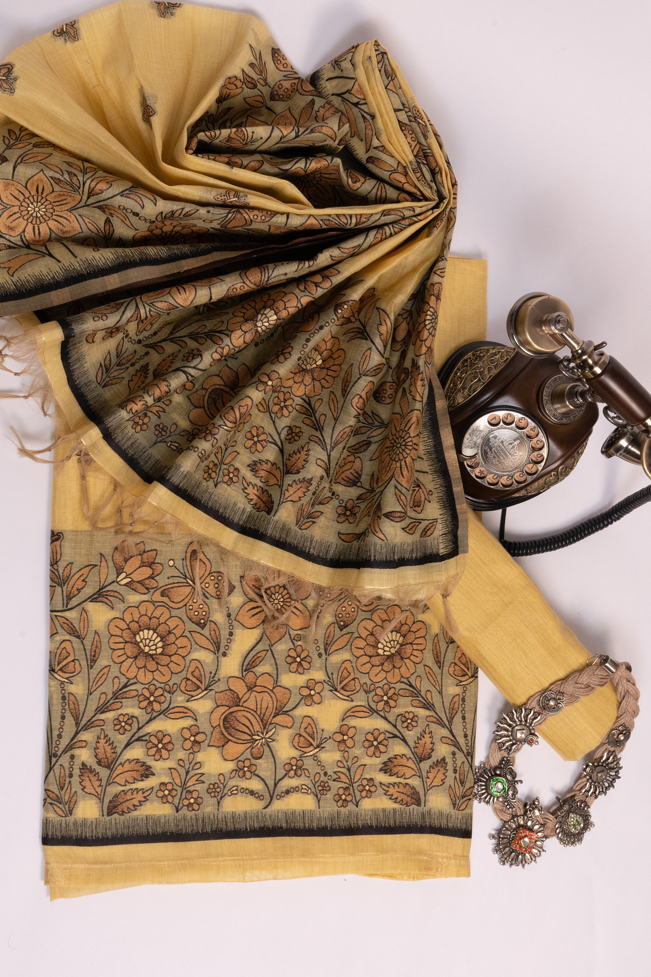 Ochre Manuscript -- Cotton Suit Piece