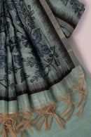 Cobalt Relic Jamdani Mul Chanderi Suit Piece