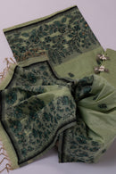 Thicket Hue Jamdani Mul Chanderi Suit Piece