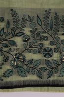 Thicket Hue Jamdani Mul Chanderi Suit Piece