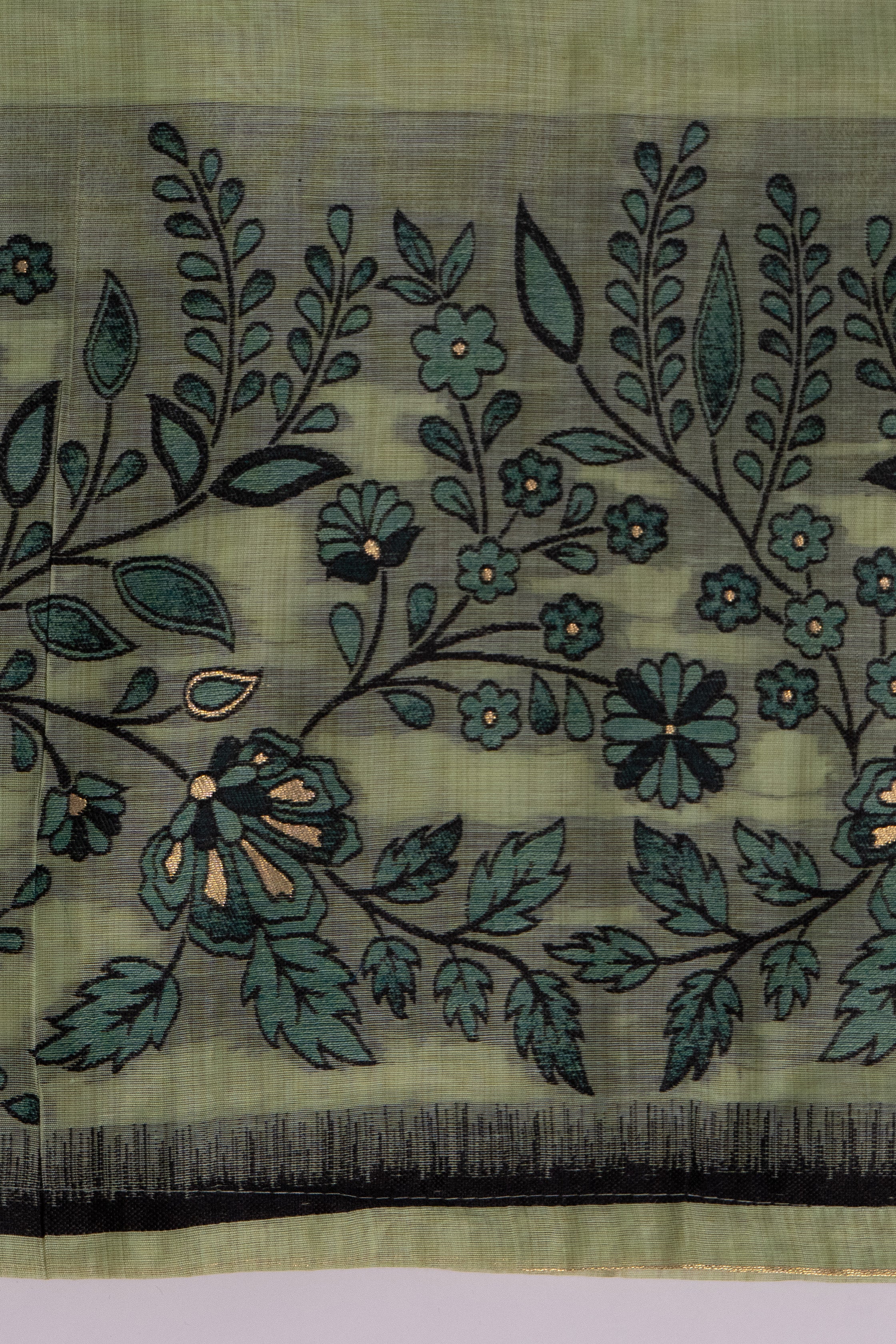 Thicket Hue Jamdani Mul Chanderi Suit Piece