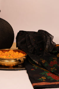 Charcoal Grace - Cotton Suit Piece