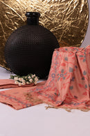 Coral Fern Jamdani Cotton Suit Piece