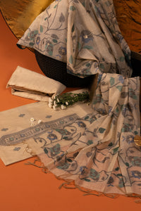 Clay Ecstasy Jamdani Cotton Suit Piece