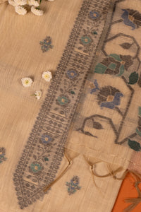 Clay Ecstasy Jamdani Cotton Suit Piece