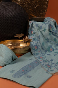 Aqua Mirage Jamdani Cotton Suit Piece