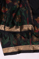 Ebon Enchantment Jamdani Mul Chanderi Suit Piece