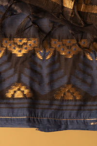 Midnight Weave Jamdani Munga Cotton Suit Piece