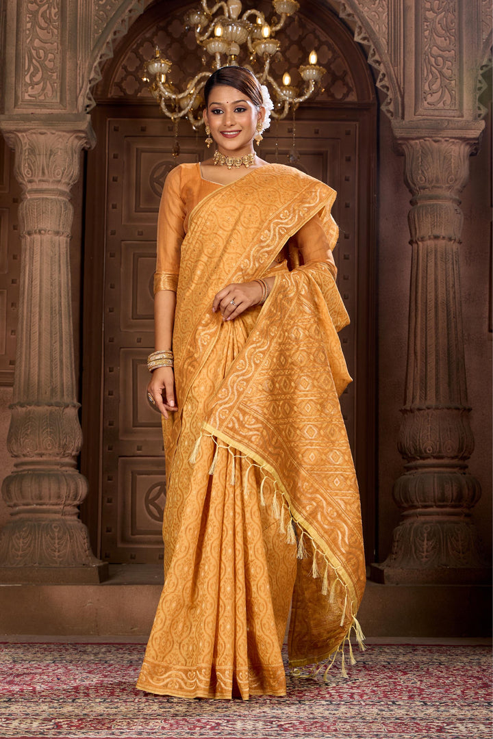 BLENDD COTTON WOVEN SAREE