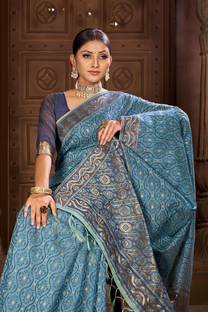 BLENDD COTTON WOVEN SAREE