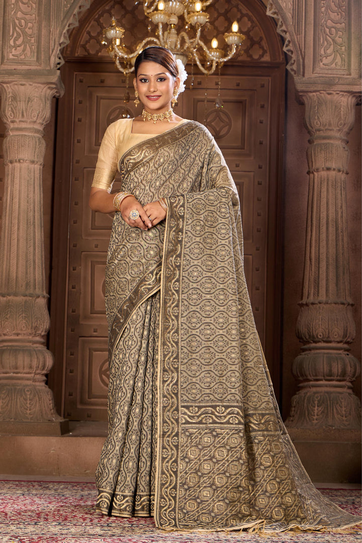 BLENDD COTTON WOVEN SAREE