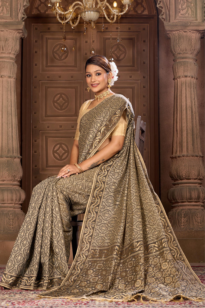 BLENDD COTTON WOVEN SAREE