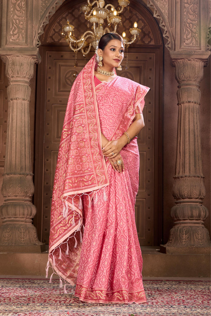 BLENDD COTTON WOVEN SAREE