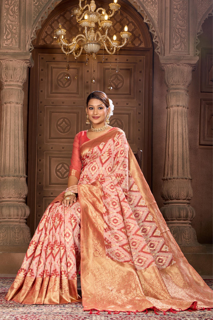 BLENDED COTTON IKAT SAREE