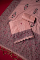 Vivid Pink Muga Cotton Suit Piece