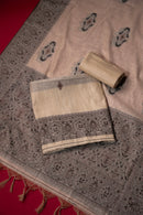 Aura Beige Muga Cotton Suit Piece