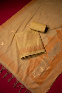 Halo Yellow Muga Cotton Suit Piece