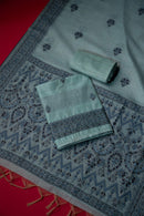 Ripple Blue Muga Cotton Suit Piece