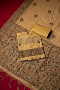 Bliss Yellow Muga Cotton Suit Piece