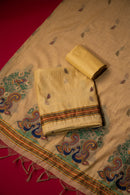 Brisk Yellow Muga Cotton Suit Piece